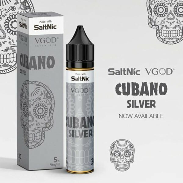 Nic Salt VGOD Cubano Silver 30ml - SaltNic - 25mg e 50mg